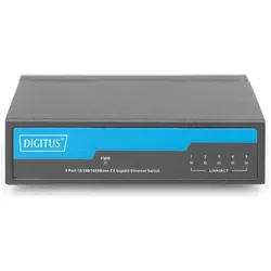 Digitus 5-Port Gigabit Switch, Unmanaged (5 Ports), Netzwerk Switch, Schwarz