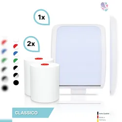 Blanc HYGIENIC SET: Handtuchrollenspender Autocut, Blanc Cosmos + 2 Handtuchrollen Classico - PRODUKTSET