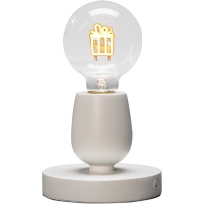 KONSTSMIDE LED Tischleuchte "Geschenk, Weihnachtsdeko", weiß, H: 19,5cm, 1 Stk., Leuchten, mit 6h Timer, 1 bernsteinfarbene Diode, LED Tischleuchte