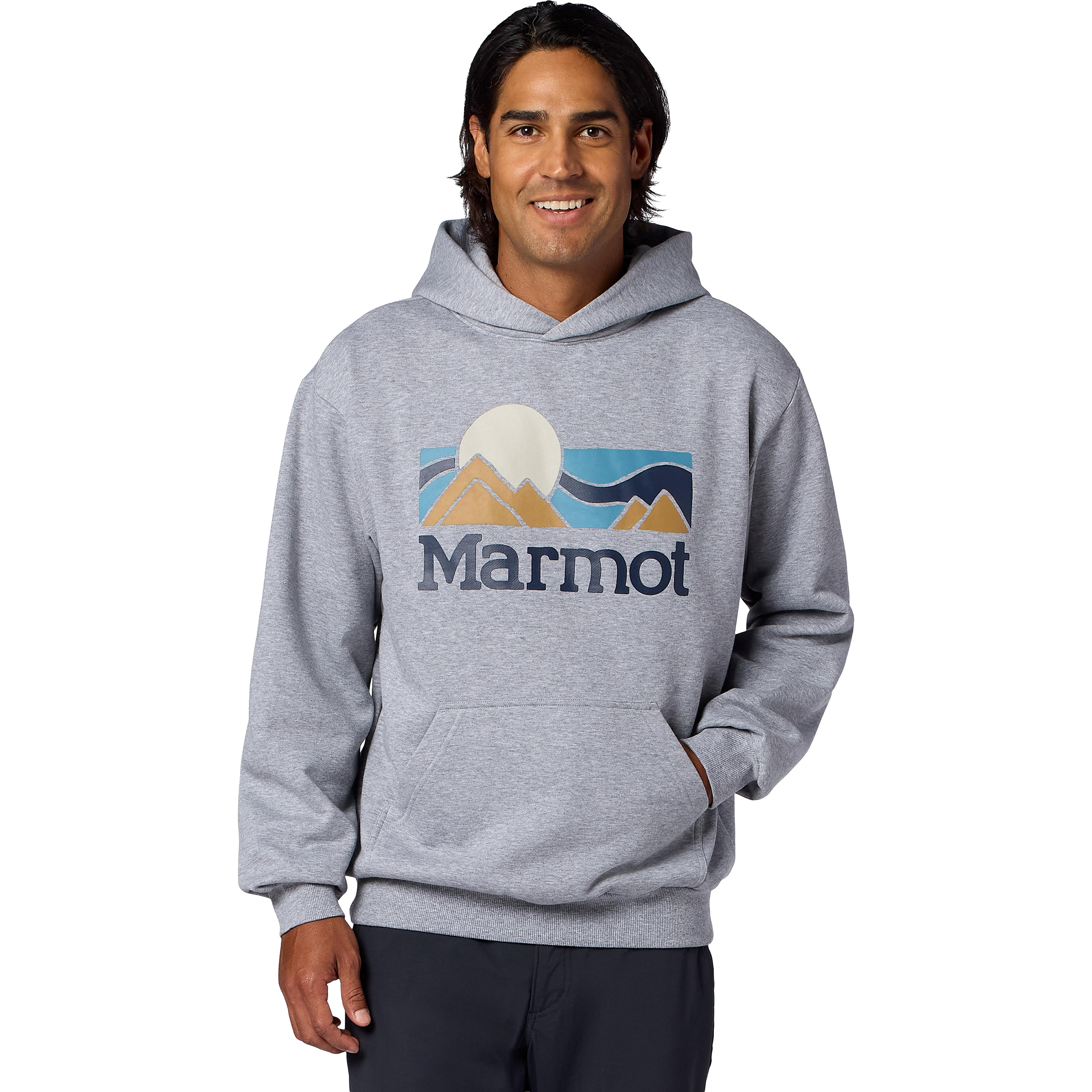 Marmot Coastal Herren Hoodies grau Größe M Lifestyle Elastisch
