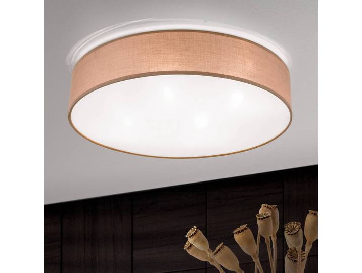 ORION Deckenlampe Ufo, dimmbar, braun / rost, für Wohn- / Esszimmer, Textil / Stoff / Seide, Modern, Deckenlampe