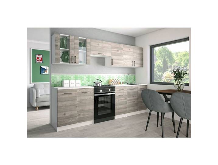 Cuisine Modulaire Classique Leco Nelson - Chêne de Nelson 260 cm
