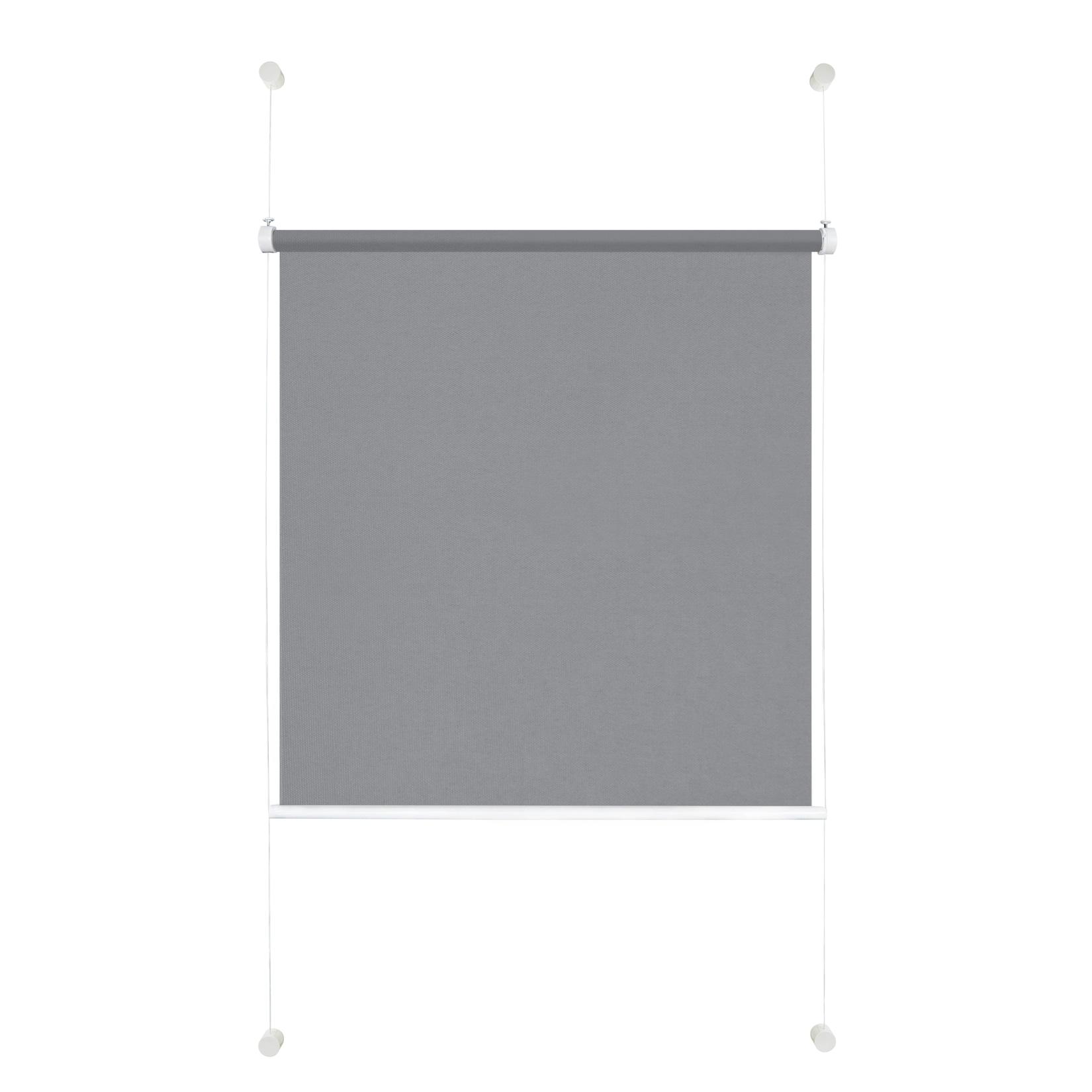 Ondeco Tageslicht Rollo ohne Bohren Klemmrollo Alternative Plissee Klemmfix Sichtschutz Sonnenschutz Farbe: Grau, Größe: 60x130 cm