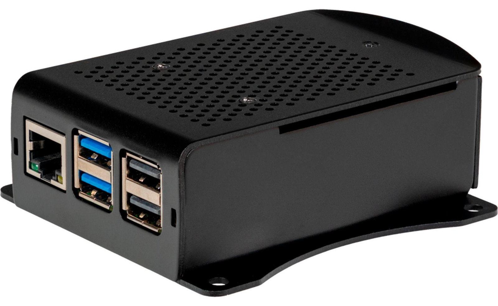 Joy-iT RB-AlucaseP5-06B Aluminium Behuizing voor Raspberry Pi 5, Zwart, 98 mm