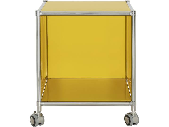 Beistelltisch Colin gelb Metall B 42.6 cm H 49.2 cm