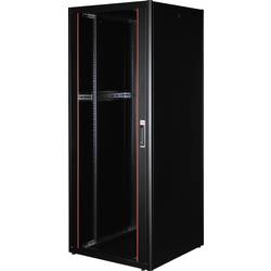 ROLINE 19-Zoll Netzwerkschrank Basic 42HE, 800x800 BxT Glastür schwarz 26.21.0216