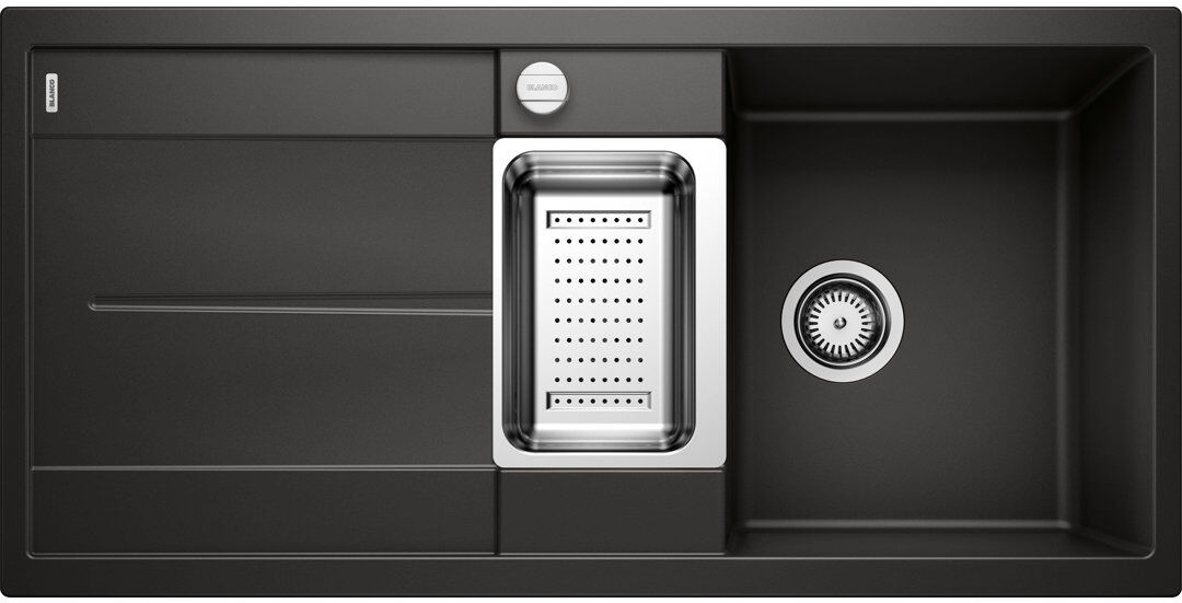 Blanco Metra 1.5 Bowl Inset Kitchen Sink Black 1,000mm L