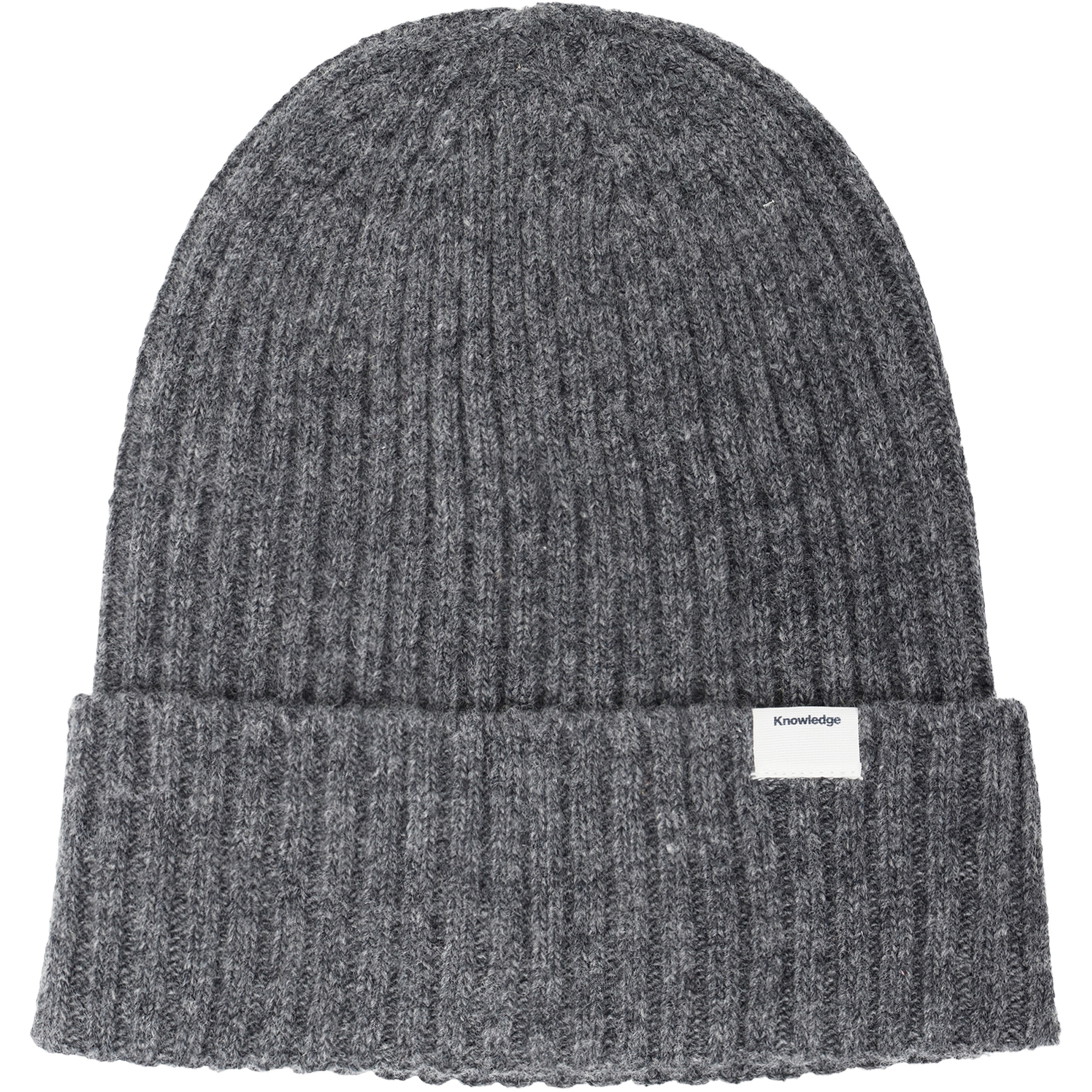 KnowledgeCotton Apparel Lambswool Rib Mützen & Beanies grau Lifestyle Schnell trocknend