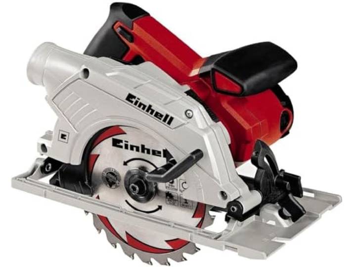 Einhell Scie circulaire électrique TE-CS 165 1200 W Ø 165 mm profondeur 55 mm réglage sans outil adaptateur aspiration guide parallèle 1 lame