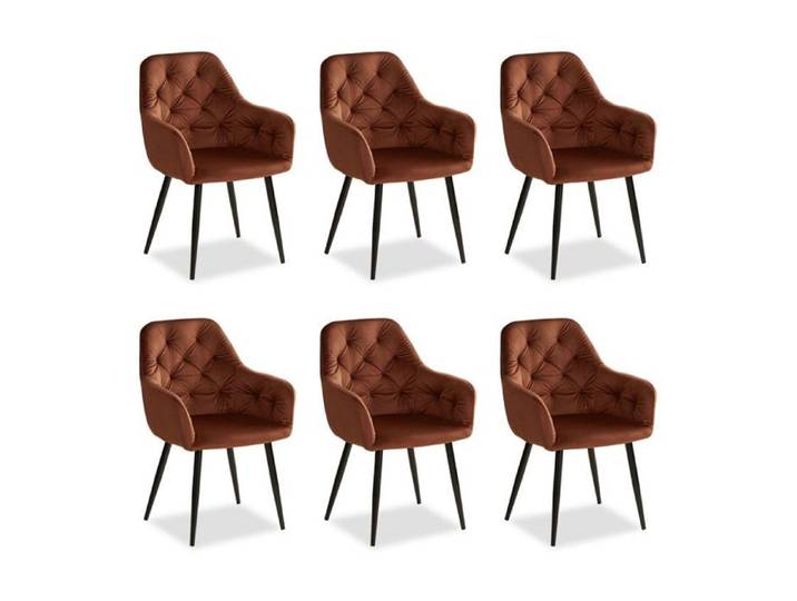 Chaise de salle à manger lot 6 chaises marron