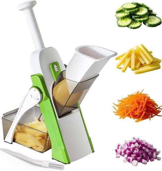 Famanu mandoline groentesnijder – Multifunctionele groentemachine met 4 snijstanden