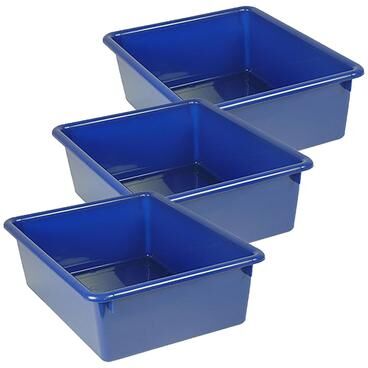 Romanoff Double Stowaway Tray Only, Blue, Pack of 3