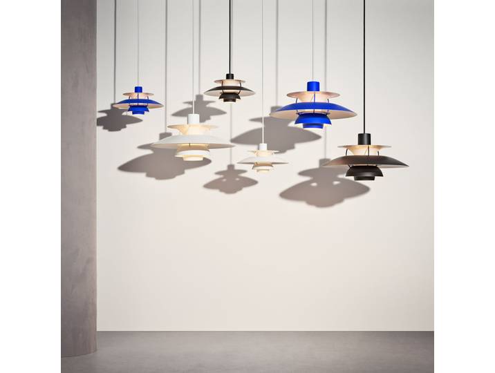 PH 5 300 Pendelleuchte Monochrome Blue - Louis Poulsen - Wohnzimmer - Design - Metall - Einflammig