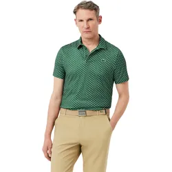 LACOSTE Polo Performance Print, gruen/weiss