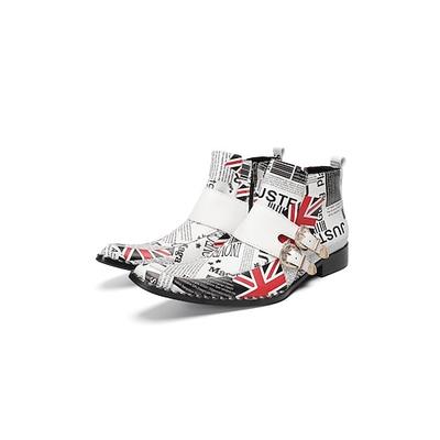 Herren-Festivalstiefel aus echtem Leder – trendig und auffällig für Musikveranstaltungen und Konzerte.