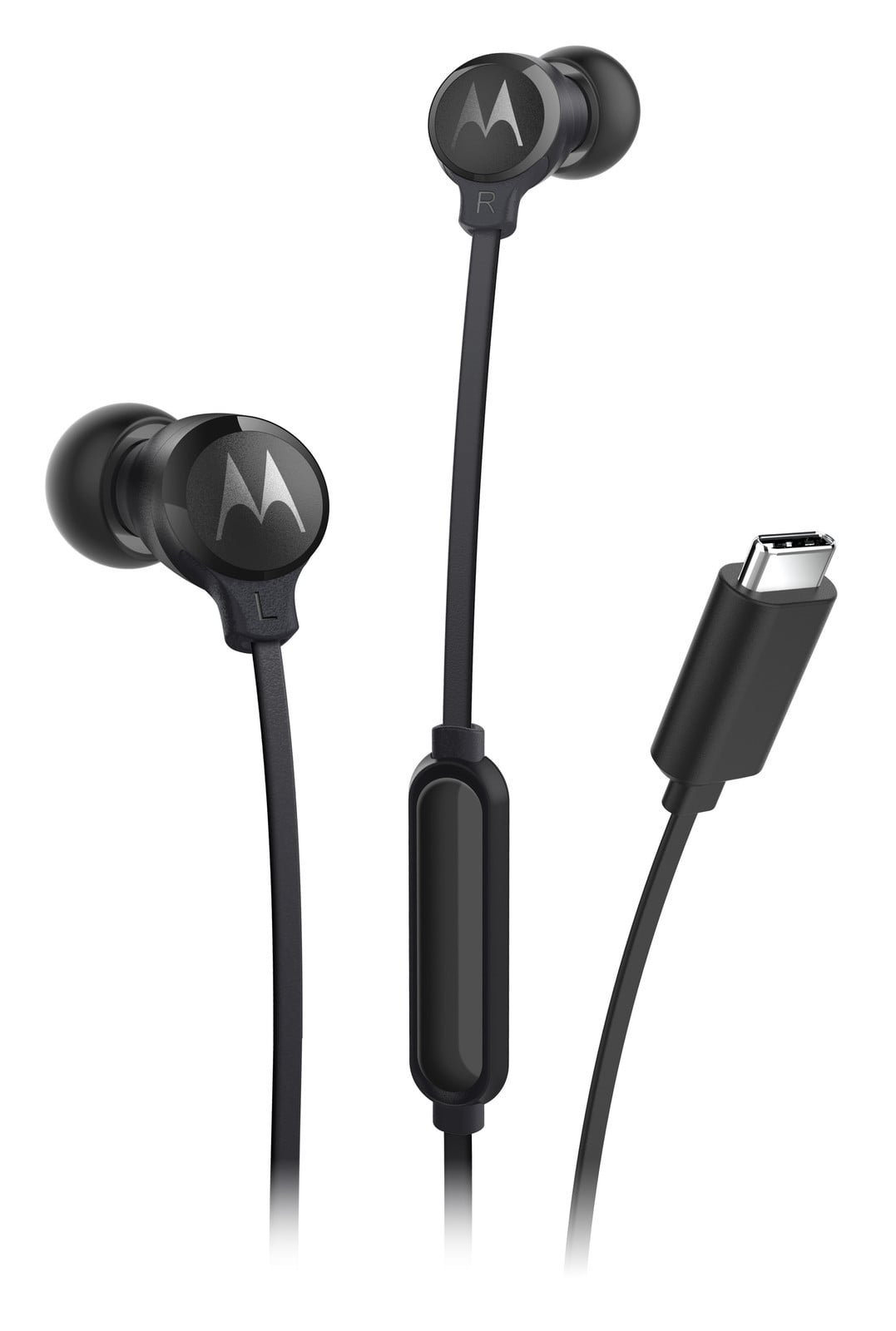 Motorola EARBUDS3CS Oordopjes met microfoon voor gesprekken en muziek, Zwart
