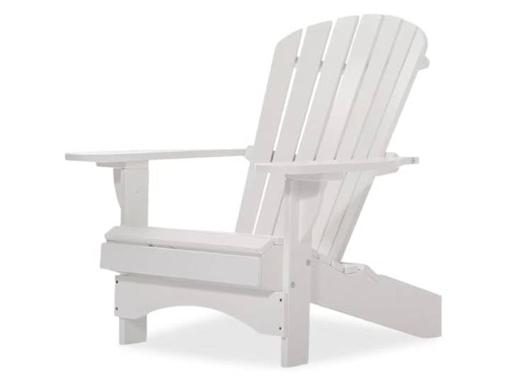 Original Dream-Chairs - Adirondack Chair Comfort de Luxe Weiß Massive Esche, 2-fach lackiert, ergonomische Rückenlehne, verdeckte Verschraubungen, extra breite Armlehnen