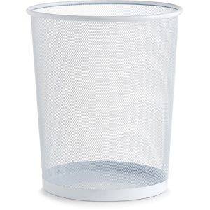 Zeller Papierkorb Mesh, weiß, rund, aus Metalldraht, 23 Liter