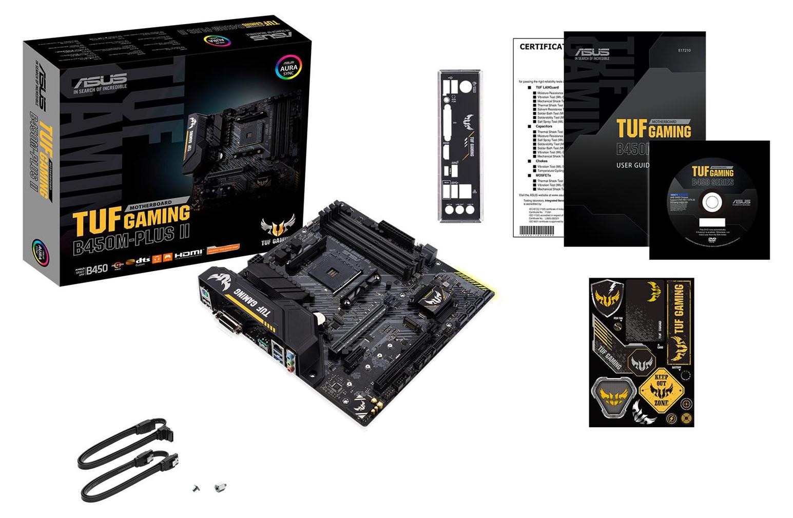 Asus TUF GAMING B450M-PLUS II moederbord AM4 B450 M.2 HDMI AURA