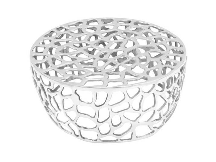 En Promotion Table basse(1 PC) - SHIELD - Support 30 kg - table du canapé - Aluminium moulé 70x30 cm Argenté T82553
