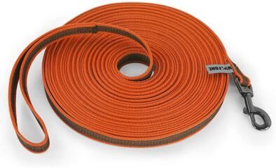 Uplifted Finds Pro Grip Latex Silk Long Range Training Leash orange 15 M