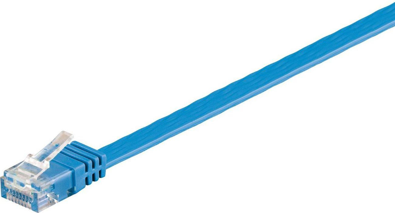 MicroConnect V-UTP601B-FLAT Cat6 U/UTP Netwerkkabel RJ-45 naar RJ-45, 1 meter, blauw