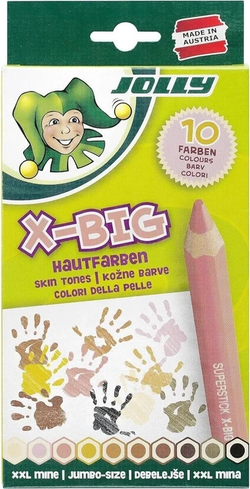 JOLLY X-BIG Hautfarben Buntstifte farbsortiert, 10 St.