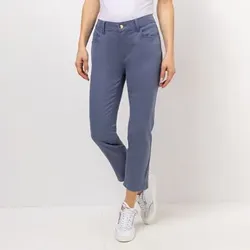 VIA MILANO Jeans, 7/8-Länge 5-Pocket-Style schmales Bein Reißverschluss-Saum