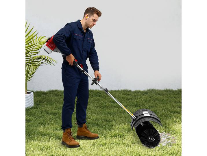 Balayeuse portative à essence pour le nettoyage des pelouses