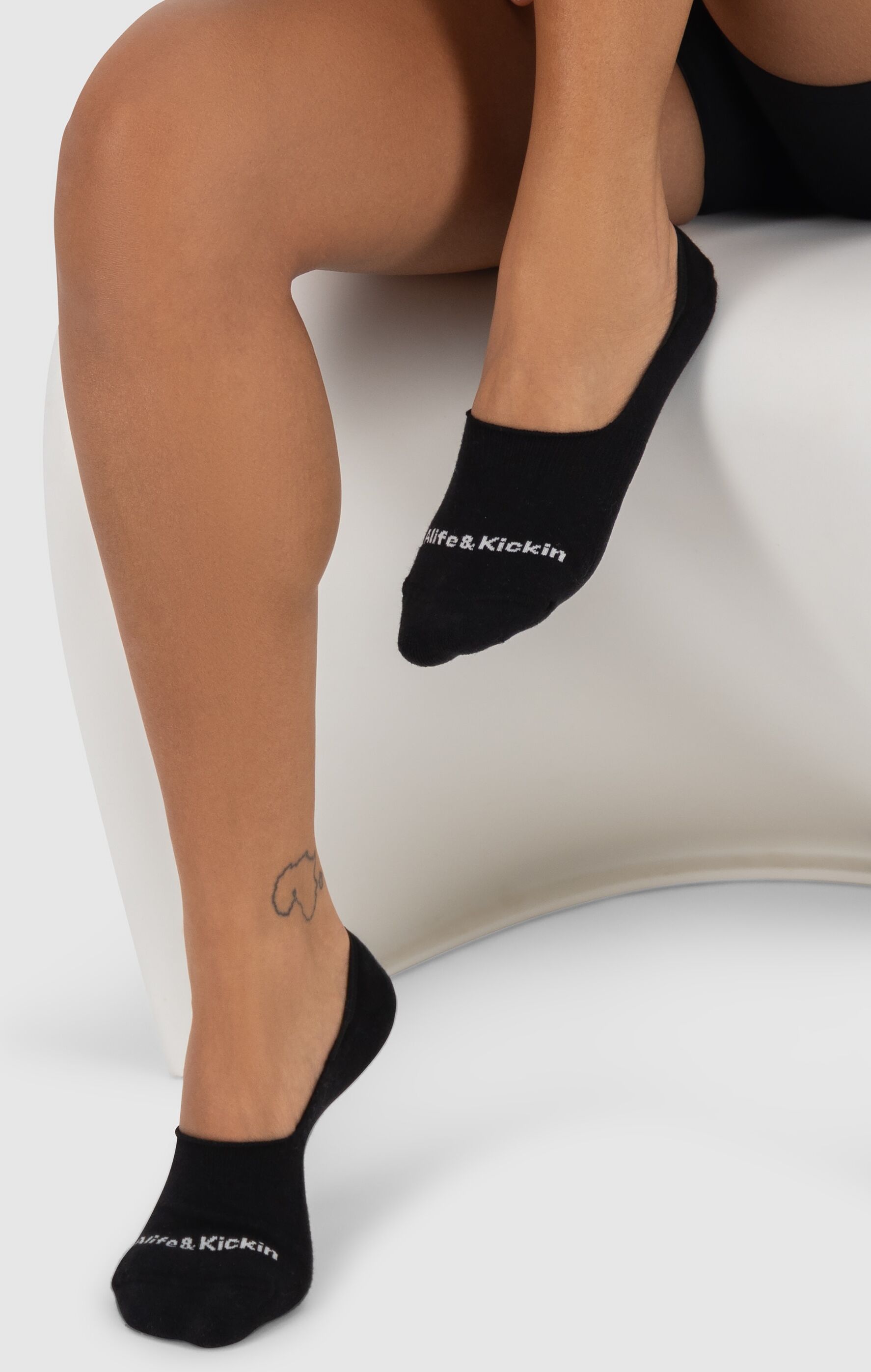 Füßlinge ALIFE & KICKIN, Damen, Gr. 39-42, schwarz, 75% Baumwolle, 20% Polyester, 3% Polyamid, 2% Elasthan, Socken Füßlinge, Füßlinge, Sneakersocken aus Baumwolle mit rutschfesten Silikonstreifen