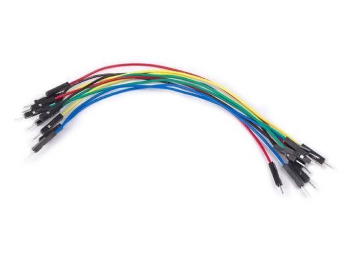 Velleman Draadbruggen - 1 pin mannelijk naar mannelijk 15 cm 5 kleuren (set van 10 stuks)