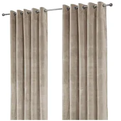 THERMOVORHANG Samt verdunkelnd 2er-Set, Ösen 167/137 cm