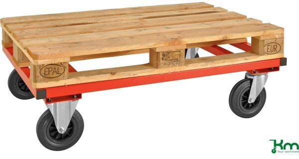 Kongamek Palletransportvogn Lav, Rød