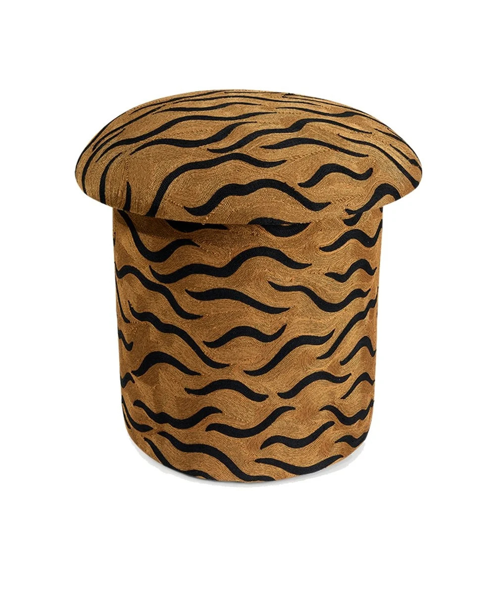 Doing Goods Maya tiger kruk met wol