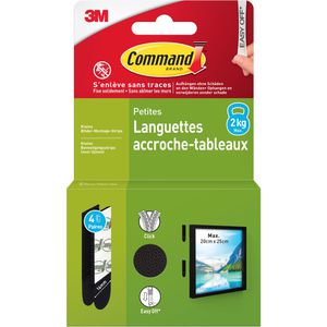 3M Klebepads Command S, 17202BLK-4-FGN, doppelseitig, schwarz, bis 2kg, 4 Stück