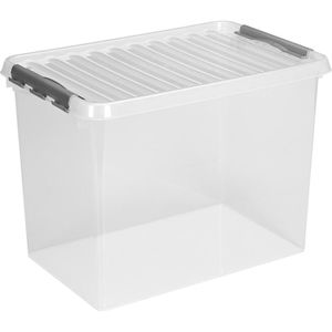 Sunware Aufbewahrungsbox Q-Line Box 83600609, 72L, mit Deckel, Kunststoff, transparent, A3, 60x40x42cm