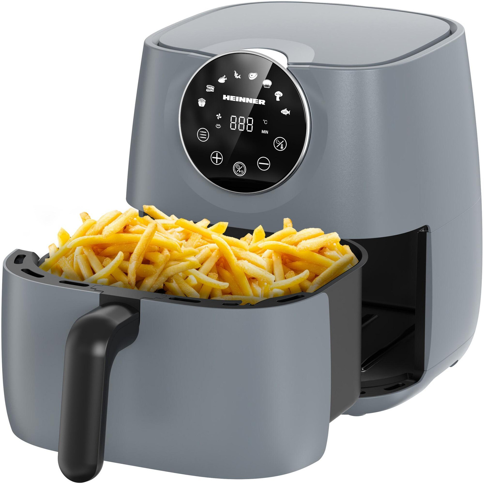 Heinner HAF-B6GREY1700 heteluchtfriteuse, 5,7 liter, grijs