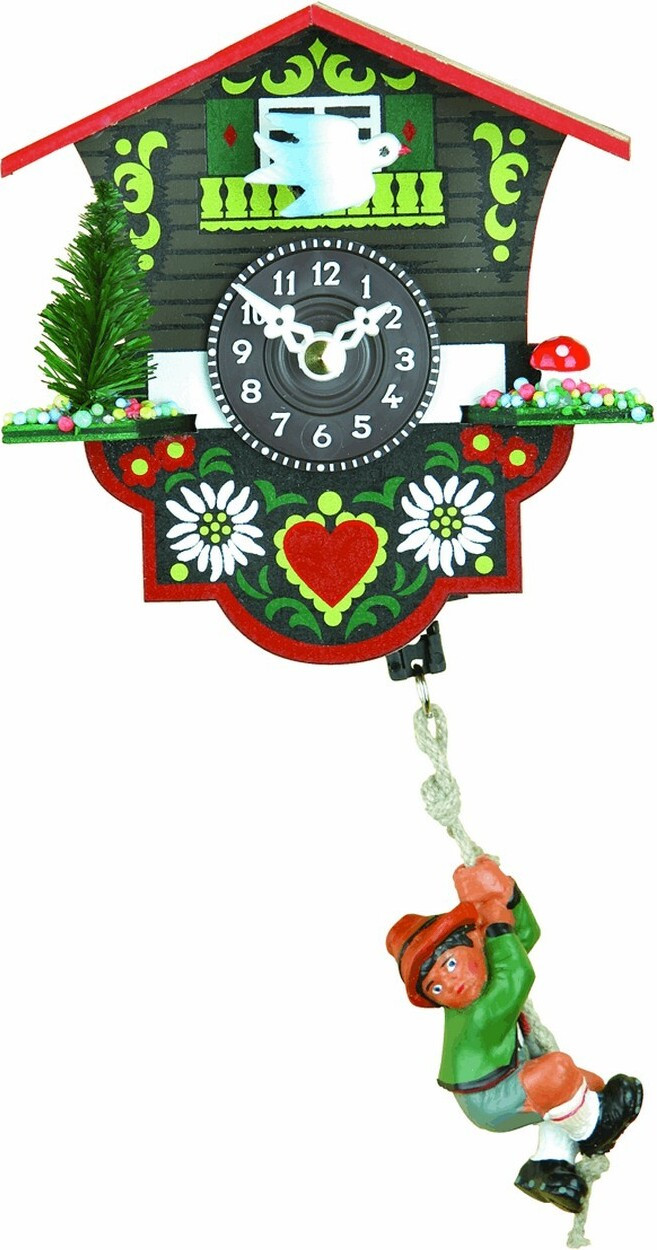 Trenkle Wandklok Bergbeklimmer Quartz Schommelklok