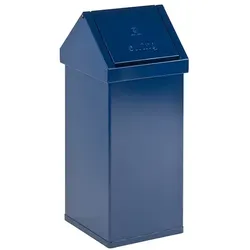 Mülleimer Carro-Push 55 L Blau Mülleimer mit Push-Deckel, feuerfest