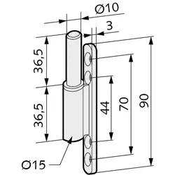 Rahmenteil STUDIO für Holz-, Stahl- und Aluminiumzargen