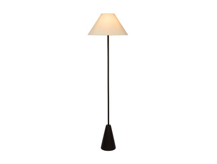 Lampadaire rond en lin blanc
