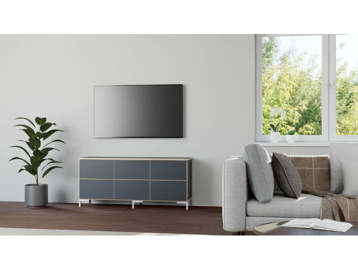Schubladenkommode nach Maß Premium Dekore Schwarz Multiplex Kante