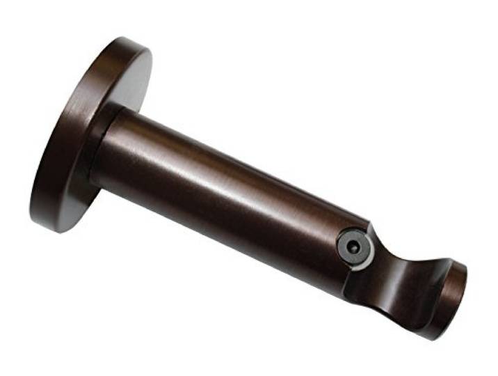 Gardinia 31370 Traeger für Gardinenstangen 1-läufig offen, Serie Chicago, Durchmesser 20 mm, Bronze