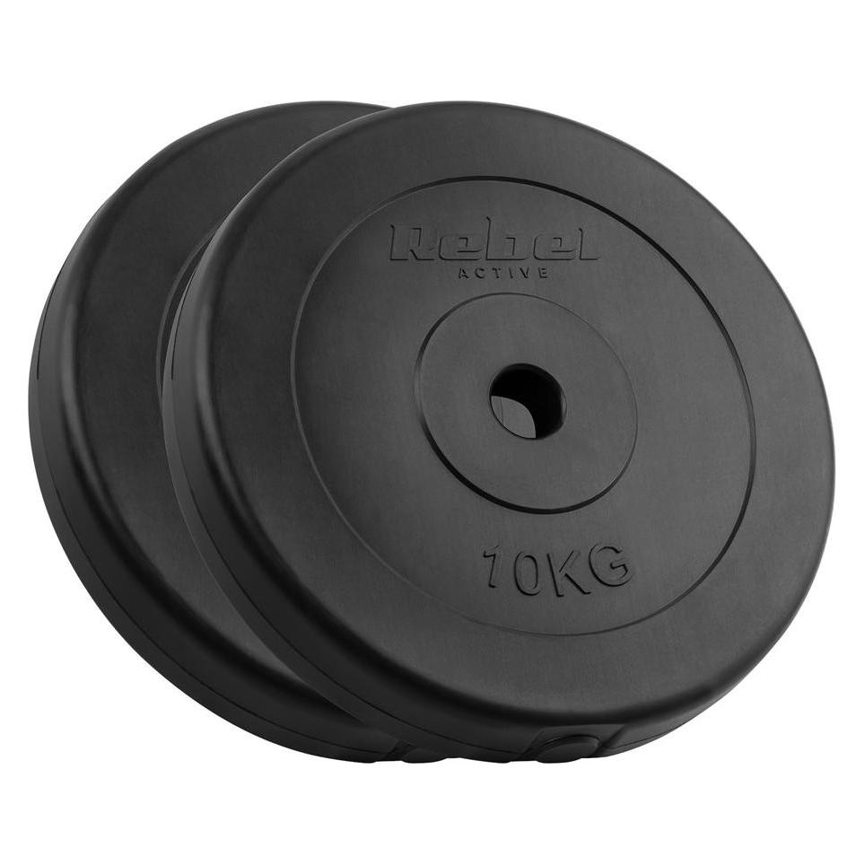 Rebel Bituminöses Gewichtsset 2x10kg Bohrung 31mm Classic Disc ACTIVE (2 x 10 kg) (RBA-2117)