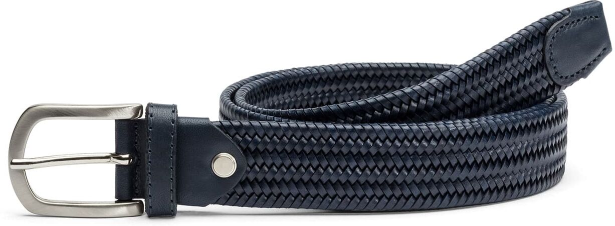 Walbusch Flechtleder-Dehngürtel, , Farbe Blau, 100 cm, dehnbar Rindleder Damen