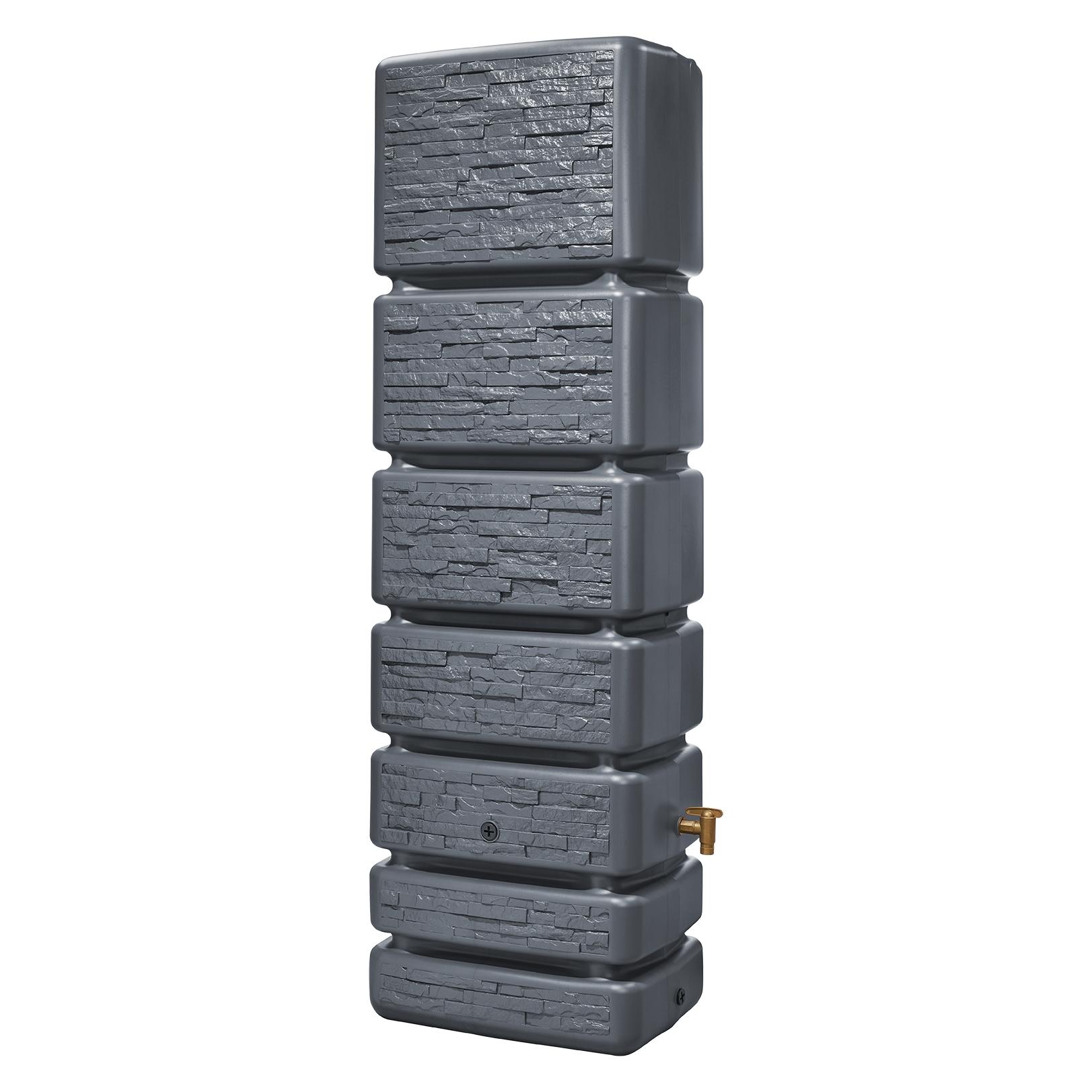 4rain SLIM STONE DECOR Wandtank 350 Liter graphite grey (350 l) (4023122296409)