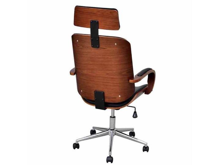 BESTLIFE Chaise de bureau avec appuie-tête Bois cintré Similicuir avec manuel de montage（26461808）VIDAXL