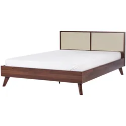 BETT mit Lattenrost 180/200 cm Braun Monpazier