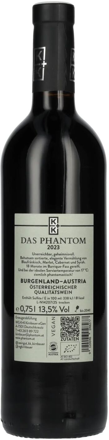 K+K Kirnbauer DAS PHANTOM 2023 13,5% Vol. 0,75l