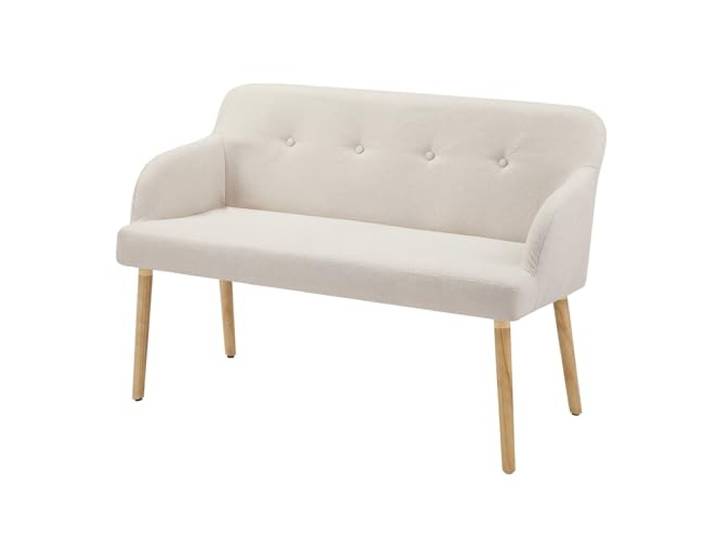 Riess Ambiente Sitzbank Scandinavia MEISTERSTÜCK - 115x57cm - beige Beine: natur, mit Armlehne, montiert geliefert, Skandi-Stil, pflegeleichte Oberfläche